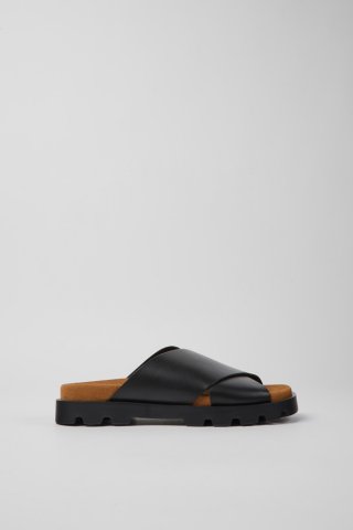 Neu Eingetroffen Camper Brutus Sandal - Schwarze Damensandale aus Leder Neu Eingetroffen Camper Brutus Sandal - Schwarze Damensandale aus Leder