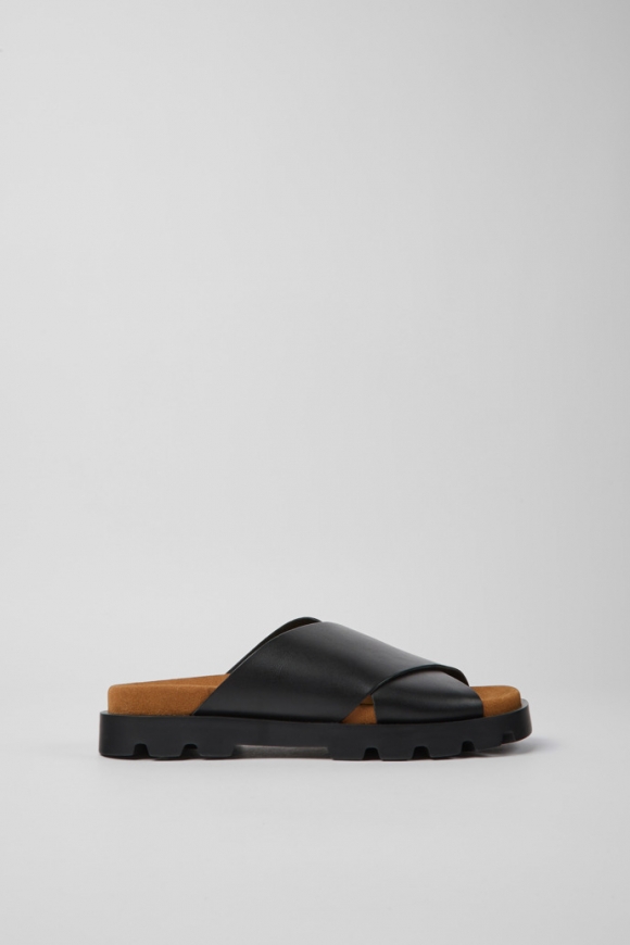Neu Eingetroffen Camper Brutus Sandal - Schwarze Damensandale aus Leder Neu Eingetroffen Camper Brutus Sandal - Schwarze Damensandale aus Leder