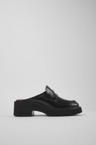 Neu Eingetroffen Camper Milah - Schwarze Lederclogs für Damen