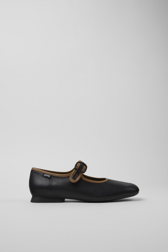 Neu Eingetroffen Camper Twins - Schwarze Damenballerinas aus Leder Neu Eingetroffen Camper Twins - Schwarze Damenballerinas aus Leder