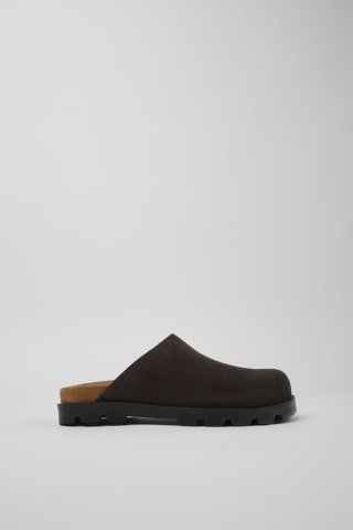 Neu Eingetroffen Camper Brutus Sandal - Graue Damenclogs aus Nubukleder