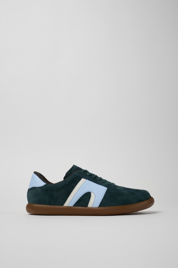 Neu Eingetroffen Camper Pelotas Soller - Grüner Herrensneaker aus Nubukleder/Leder