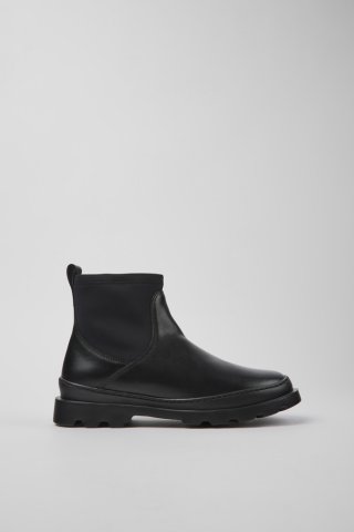 Neu Eingetroffen Camper Brutus - Schwarze Damenstiefelette aus Textil und Leder