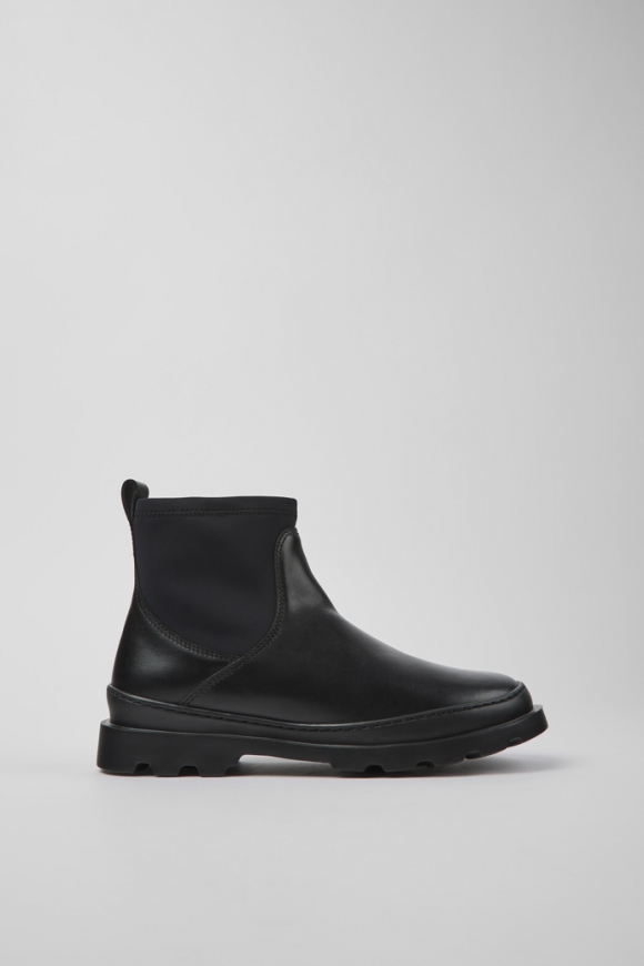 Neu Eingetroffen Camper Brutus - Schwarze Damenstiefelette aus Textil und Leder Neu Eingetroffen Camper Brutus - Schwarze Damenstiefelette aus Textil und Leder