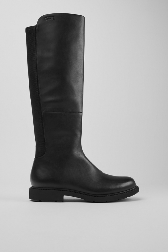 Neu Eingetroffen Camper Neuman - Schwarzer hoher Lederstiefel für Damen aus Leder und Textil. Neu Eingetroffen Camper Neuman - Schwarzer hoher Lederstiefel für Damen aus Leder und Textil.