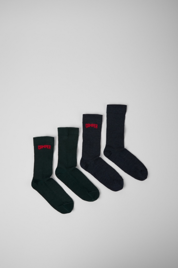 Neu Eingetroffen Camper SOX - Graue und blaue Socken aus Merinowolle