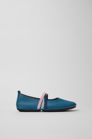 Neu Eingetroffen Camper Twins - Blauer Lederballerina für Damen.