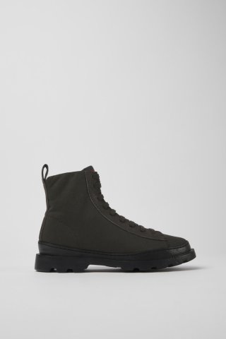 Neu Eingetroffen Camper Brutus - Graue Damenstiefelette aus Textil und Nubukleder