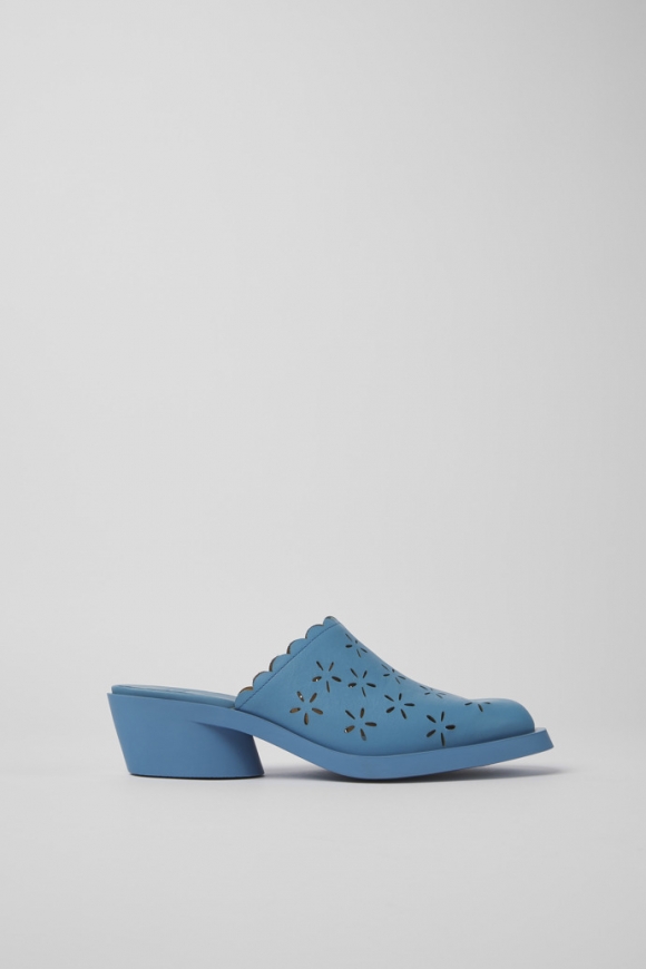 Neu Eingetroffen Camper Bonnie - Blaue Damenpantolette aus Leder