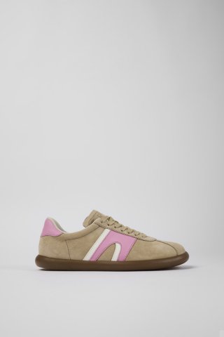 Neu Eingetroffen Camper Pelotas Soller - Beiger Damensneaker aus Nubukleder/Leder