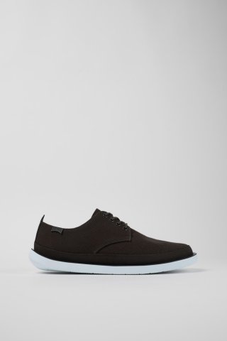 Neu Eingetroffen Camper Wagon - Grauer Herrenschnürschuh aus Textil/Nubukleder