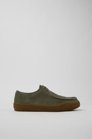 Neu Eingetroffen Camper Peu Terreno - Grüner Herrenschuh aus Nubukleder. Neu Eingetroffen Camper Peu Terreno - Grüner Herrenschuh aus Nubukleder.