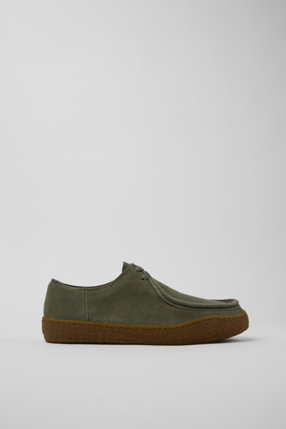 Neu Eingetroffen Camper Peu Terreno - Grüner Herrenschuh aus Nubukleder.