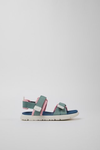 Neu Eingetroffen Camper Oruga - Mehrfarbige Kindersandale aus Textil.