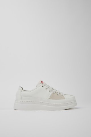 Neu Eingetroffen Camper Twins - Weiß-bunter Damensneaker aus recyceltem Leder Neu Eingetroffen Camper Twins - Weiß-bunter Damensneaker aus recyceltem Leder