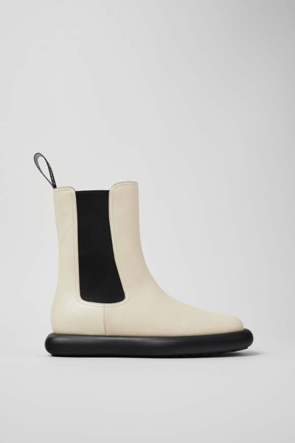 Neu Eingetroffen Camper Onda - Weißer Damenstiefel aus Leder Neu Eingetroffen Camper Onda - Weißer Damenstiefel aus Leder