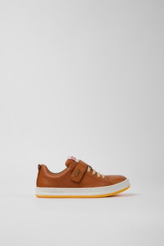 Neu Eingetroffen Camper Runner - Brauner Kindersneaker aus Leder