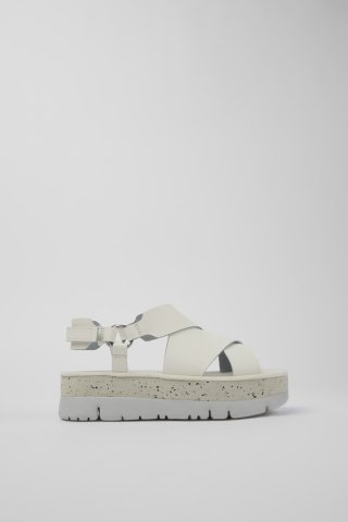 Neu Eingetroffen Camper Oruga Up - Weiße Ledersandalen für Damen Neu Eingetroffen Camper Oruga Up - Weiße Ledersandalen für Damen