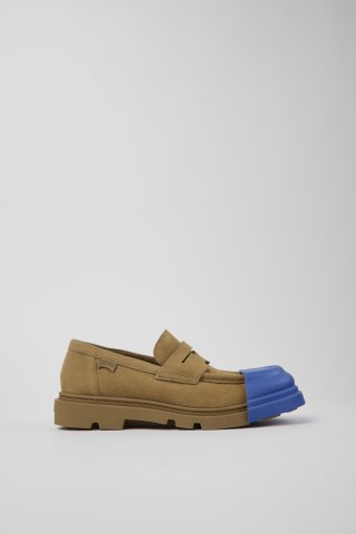 Neu Eingetroffen Camper Junction - Braune Damenloafer aus Nubukleder