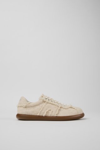 Neu Eingetroffen Camper Pelotas Soller - Beiger Sneaker aus Bio-Baumwolle für Damen.