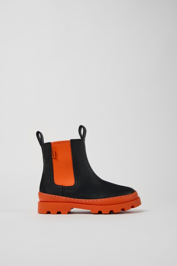 Neu Eingetroffen Camper Brutus - Schwarzer Kinder-Chelseastiefel aus Leder