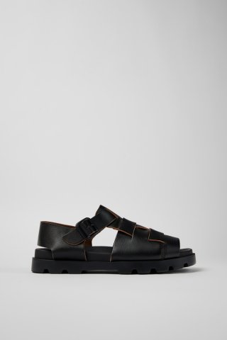 Neu Eingetroffen Camper Brutus Sandal - Schwarze Herrensandalen aus Leder