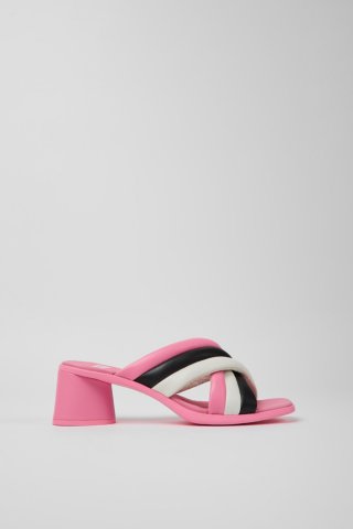 Neu Eingetroffen Camper Twins - Bunte Damensandale aus Leder Neu Eingetroffen Camper Twins - Bunte Damensandale aus Leder