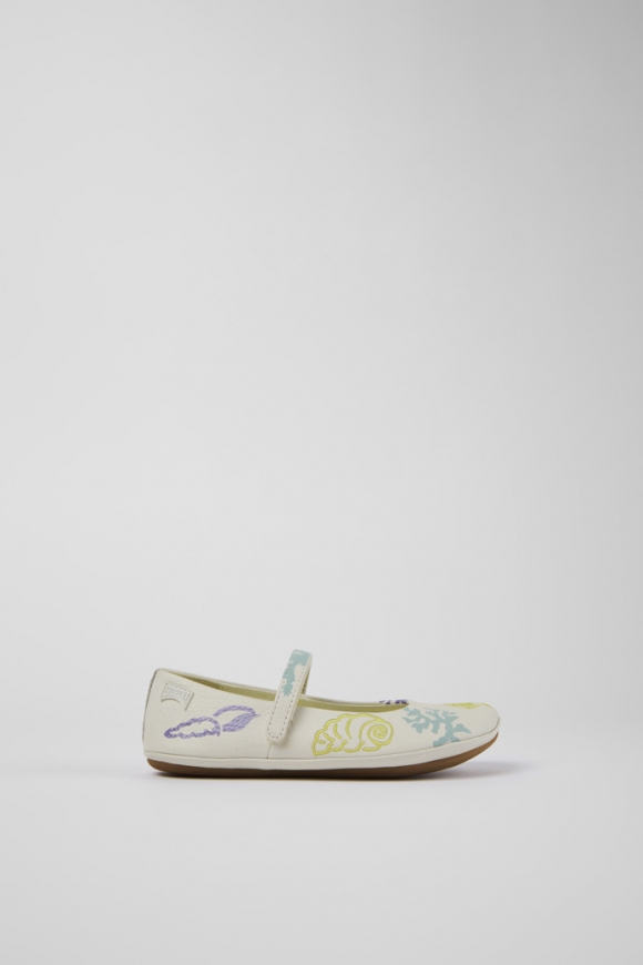 Neu Eingetroffen Camper Twins - Weißer Mary Jane-Schuh aus Leder Neu Eingetroffen Camper Twins - Weißer Mary Jane-Schuh aus Leder