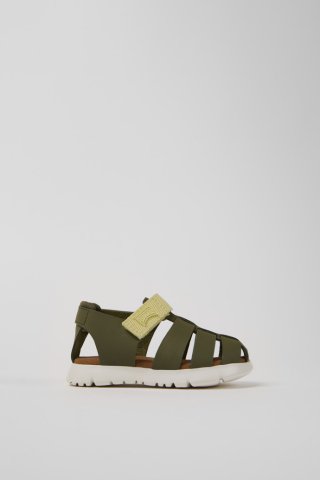 Neu Eingetroffen Camper Oruga - Mehrfarbige Kindersandalen aus Leder und Textil.
