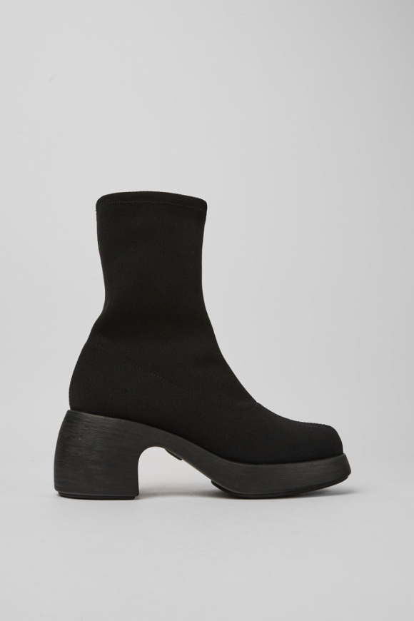 Neu Eingetroffen Camper Thelma TENCEL® - Schwarzer Damenstiefel aus Textil Neu Eingetroffen Camper Thelma TENCEL® - Schwarzer Damenstiefel aus Textil