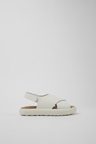 Neu Eingetroffen Camper Pelotas Flota - Weiße Ledersandalen mit Kreuzriemen