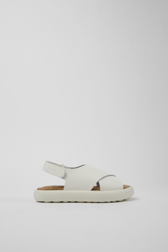 Neu Eingetroffen Camper Pelotas Flota - Weiße Ledersandalen mit Kreuzriemen Neu Eingetroffen Camper Pelotas Flota - Weiße Ledersandalen mit Kreuzriemen