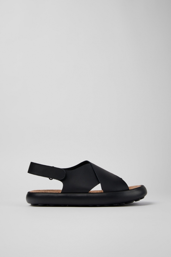 Neu Eingetroffen Camper Pelotas Flota - Schwarze Damensandalen aus Leder mit Kreuzriemen Neu Eingetroffen Camper Pelotas Flota - Schwarze Damensandalen aus Leder mit Kreuzriemen