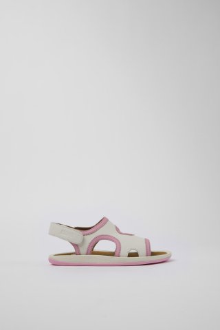 Neu Eingetroffen Camper Bicho - Weiße Ledersandalen mit Doppelriemen
