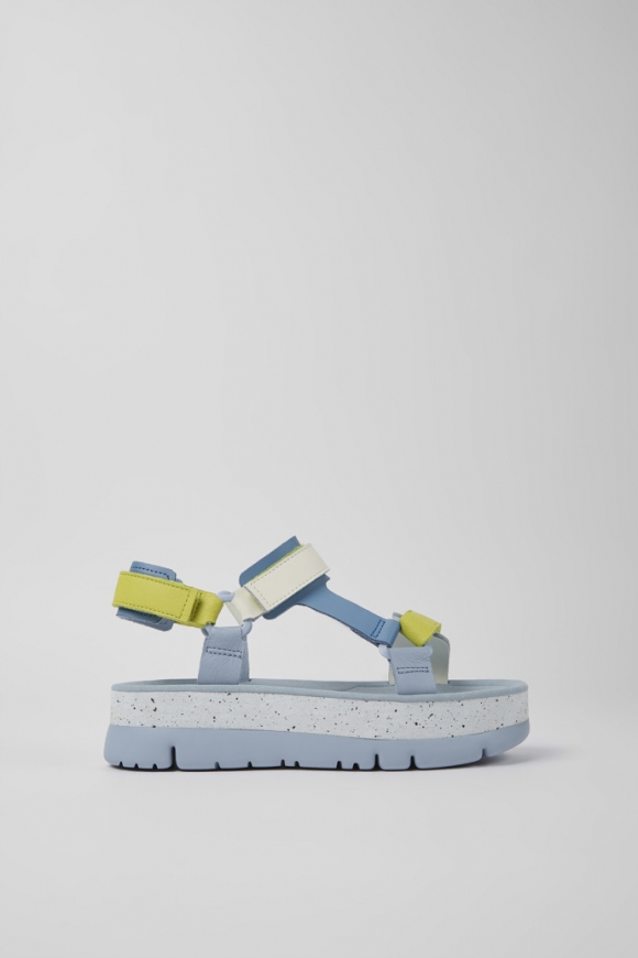 Neu Eingetroffen Camper Oruga Up - Bunte Damensandale aus Leder Neu Eingetroffen Camper Oruga Up - Bunte Damensandale aus Leder