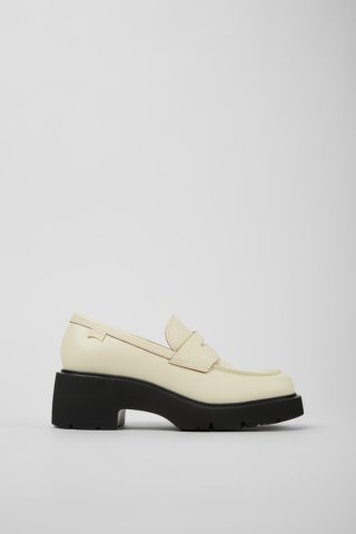 Neu Eingetroffen Camper Milah - Weißer Damenloafer aus Leder Neu Eingetroffen Camper Milah - Weißer Damenloafer aus Leder