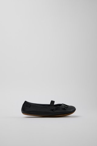 Neu Eingetroffen Camper Twins - Schwarzer Kinderballerina aus Leder.