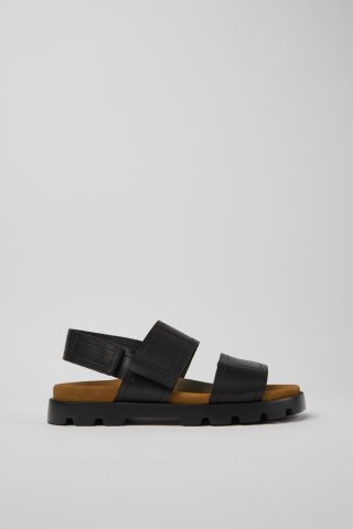 Neu Eingetroffen Camper Brutus Sandal - Schwarze Ledersandale für Herren Neu Eingetroffen Camper Brutus Sandal - Schwarze Ledersandale für Herren