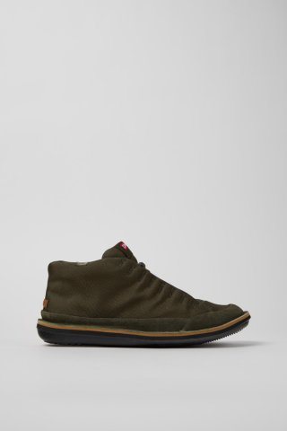 Neu Eingetroffen Camper Beetle - Grüne Herrenstiefelette aus Textil und Nubukleder.