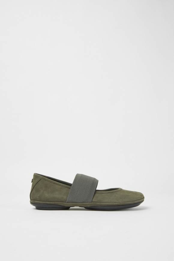 Neu Eingetroffen Camper Right - Grüne Ballerinas aus Nubukleder Neu Eingetroffen Camper Right - Grüne Ballerinas aus Nubukleder