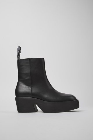 Neu Eingetroffen Camper Billie - Schwarze Lederstiefelette für Damen.