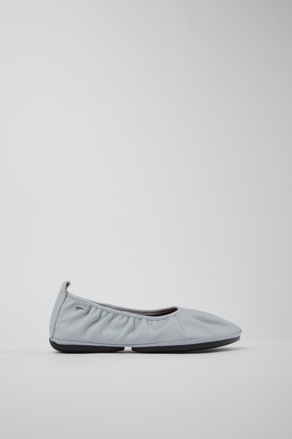 Neu Eingetroffen Camper Right - Graue Damenballerinas aus Leder Neu Eingetroffen Camper Right - Graue Damenballerinas aus Leder