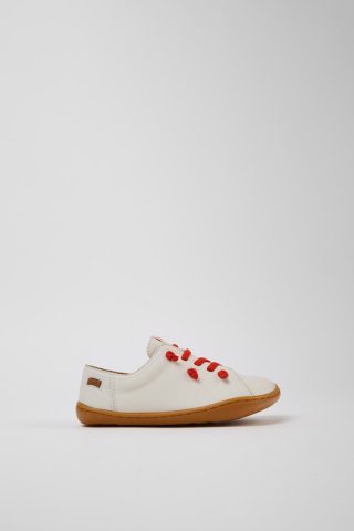 Neu Eingetroffen Camper Twins - Weißer Kinderschuh aus Leder. Neu Eingetroffen Camper Twins - Weißer Kinderschuh aus Leder.