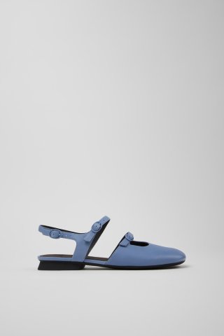 Neu Eingetroffen Camper Casi Myra - Blauer halboffener Damenschuh aus Leder.