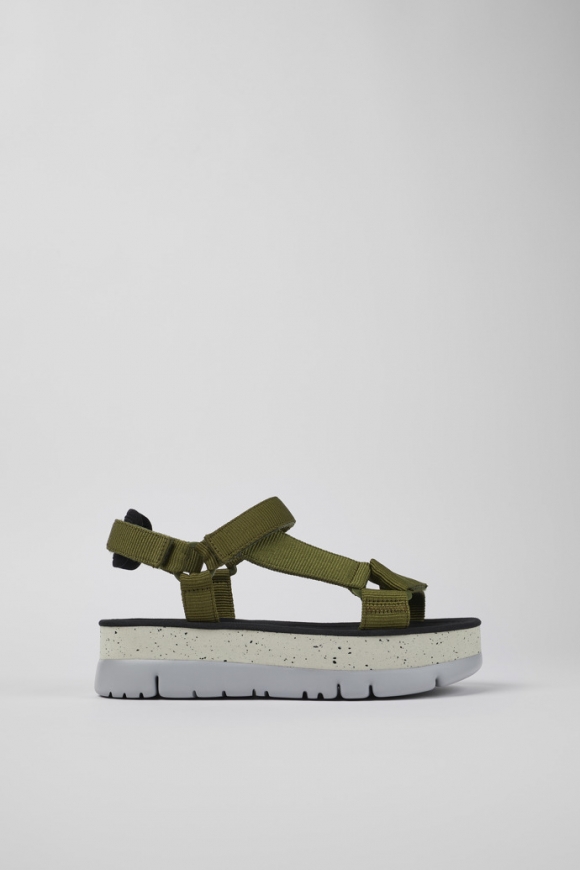 Neu Eingetroffen Camper Oruga Up - Grüne Damensandalen aus Textil Neu Eingetroffen Camper Oruga Up - Grüne Damensandalen aus Textil