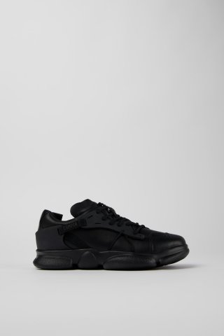Neu Eingetroffen Camper Karst - Schwarzer Damensneaker aus Leder und Textil