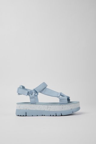 Neu Eingetroffen Camper Oruga Up - Blaue Damensandale aus Textil