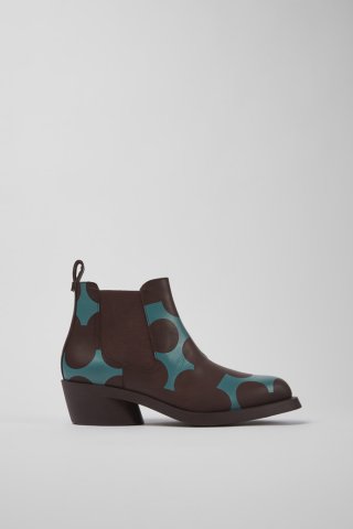 Neu Eingetroffen Camper Twins - Damenstiefelette aus Leder in Blau und Weinrot Neu Eingetroffen Camper Twins - Damenstiefelette aus Leder in Blau und Weinrot