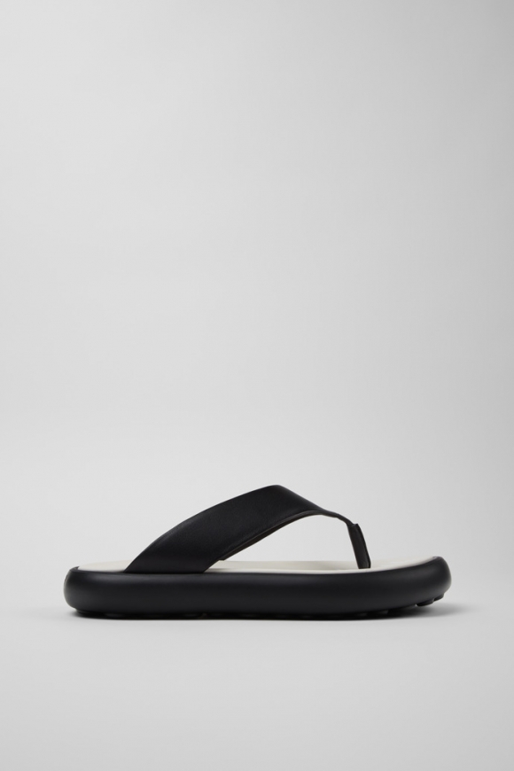 Neu Eingetroffen Camper Twins - Schwarze Ledersandale für Herren. Neu Eingetroffen Camper Twins - Schwarze Ledersandale für Herren.