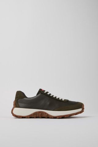 Neu Eingetroffen Camper Drift Trail VIBRAM - Grüner Herrensneaker aus Textil und Nubukleder